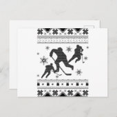 Eishockey-Spieler Uggy Weihnachten | Hockey-Gesche Postkarte (Vorne/Hinten)