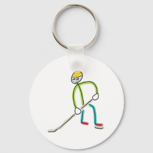 Eishockey Stickman Schlüsselanhänger