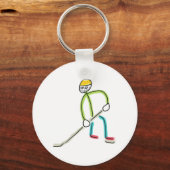 Eishockey Stickman Schlüsselanhänger (Vorderseite)