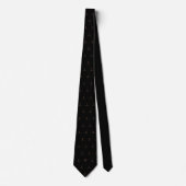 Eishockey Sticks Monogram Initials Midnight Black Krawatte (Vorderseite)