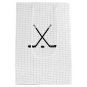 Eishockey Sticks Puck Net Team Trainer Mittlere Geschenktüte (Rückseite)