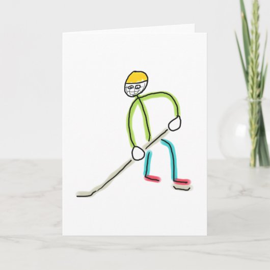Eishockey-Stockmann Karte (Vorderseite)