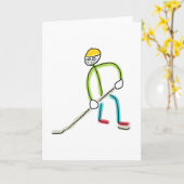 Eishockey-Stockmann Karte (Gelbe Blume)