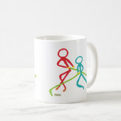 Eishockey-Stockmänner Kaffeetasse (VorderseiteRechts)