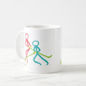 Eishockey-Stockmänner Kaffeetasse (Vorderseite Links)