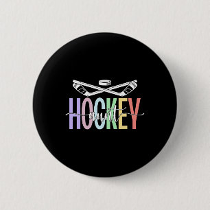 Eishockey-Tante Boho Eishockey-Spielerin Tante Button