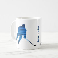 Eishockey-Tasse Silhouette blau