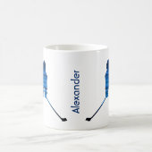 Eishockey-Tasse Silhouette blau Kaffeetasse (Mittel)