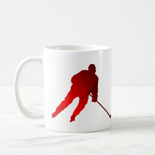 Eishockey Tasse Silhouette Rot (Links)