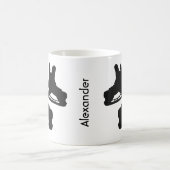 Eishockey-Tasse Skate Paare Schwarz-weiß Kaffeetasse (Mittel)