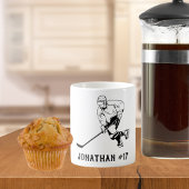 Eishockey Team Player Monogram Kaffeetasse