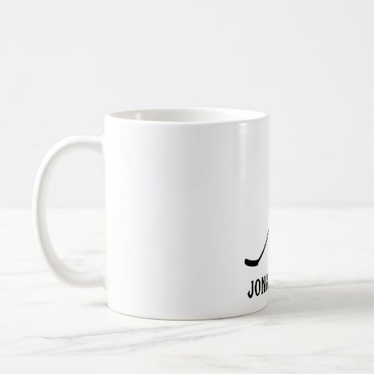Eishockey Team Player Monogram Kaffeetasse (Links)