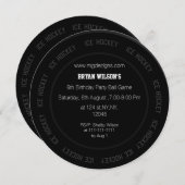 Eishockey-Thema Einladung (Vorne/Hinten)