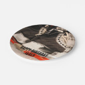 Eishockey-Thema Geburtstagspapier-Teller Pappteller (Schrägansicht)