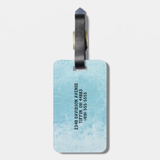 Eishockey-Torhüter Doppelseitiges Monogramm Gepäckanhänger (Rückseite vertikal)