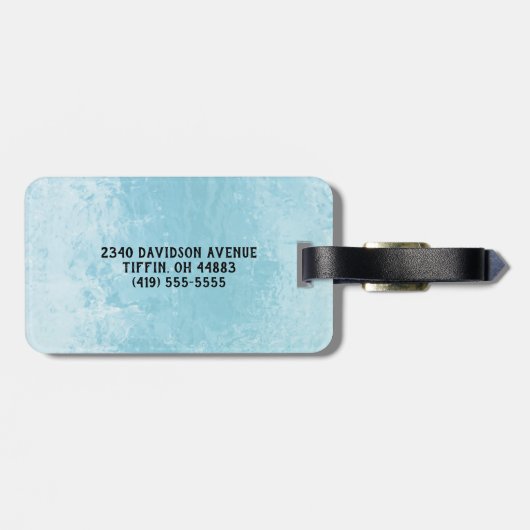 Eishockey-Torhüter Doppelseitiges Monogramm Gepäckanhänger (Rückseite horizontal)