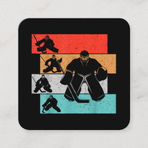 Eishockey-Torhüter Hockey-Spieler Quadratische Visitenkarte