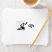 Eishockey-Torhüter mit Zeichnend Namen Adressaufkleber (Insitu)