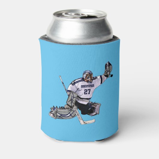 Eishockey-Torhüter mit Zeichnend Namen Dosenkühler (Kanne Rückseite)