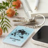 Eishockey-Torhüter-Monogramm Schlüsselanhänger (Vorderseite rechts)