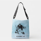 Eishockey-Torhüter-Monogramm Tragetaschen Mit Langen Trägern (Vorderseite)