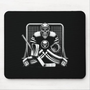 Eishockey-Torhüter-Skelett-Jugend-Halloween-Kostüm Mousepad