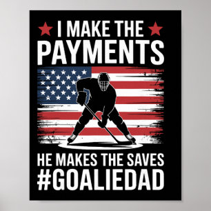 Eishockey-Torhüter-Vati und Vater Poster