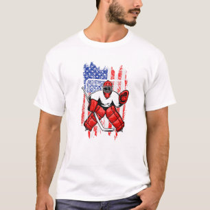 Eishockey-Torwart-Shirt Vintage USA Amerikanische T-Shirt