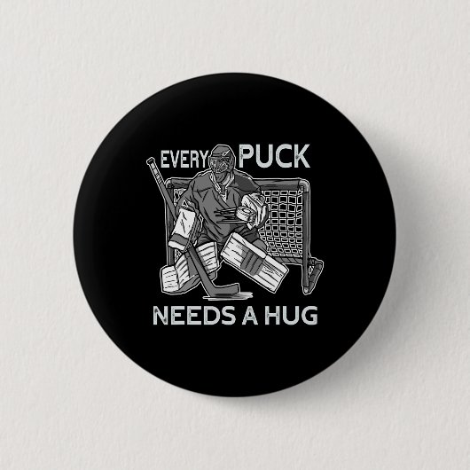Eishockey Torwart Torhüter Button (Vorderseite)