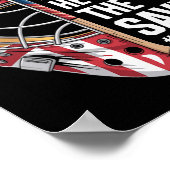 Eishockey-Torwart-Vater Poster (Ecke)
