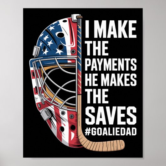 Eishockey-Torwart-Vater Poster (Vorne)