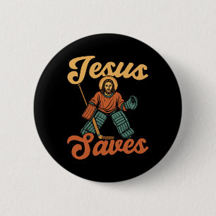 Eishockey Torwart Vintage Torwart Jesus Jesus S Button