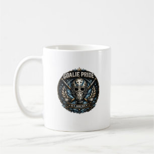 Eishockey-Torwartmaske Vintage-Sport-Puck-Design Kaffeetasse