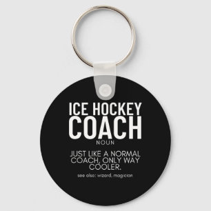Eishockey-Trainer-Definition Stolz Lustig Eishocke Schlüsselanhänger