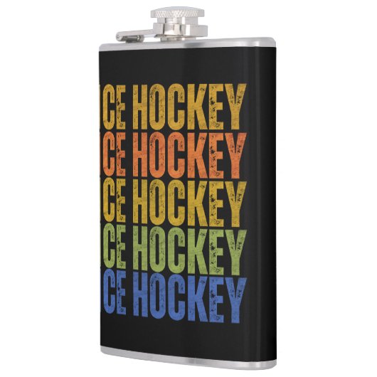 Eishockey-Typografie Flachmann (Links)