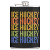 Eishockey-Typografie Flachmann (Vorderseite)