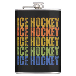 Eishockey-Typografie Flachmann