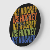 Eishockey-Typografie Große Wanduhr (Winkel)