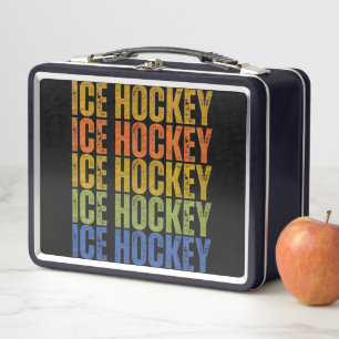 Eishockey-Typografie Metall Brotdose