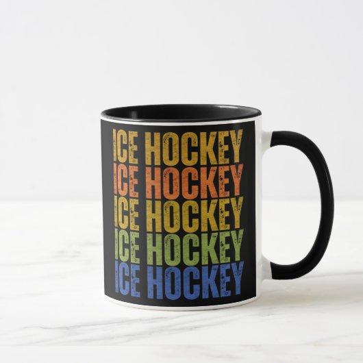 Eishockey-Typografie Tasse (Rechts)