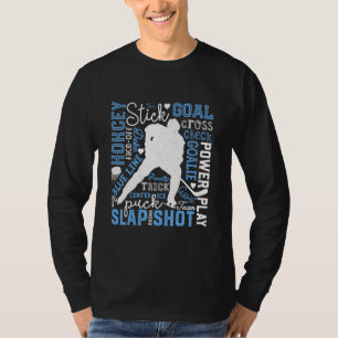 Eishockey-Typografie Vintage-Wortkunst Männer Frau T-Shirt
