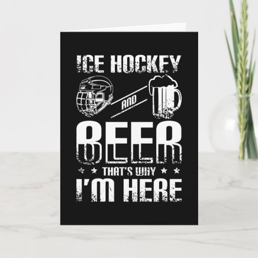 Eishockey und Bier Karte (Vorderseite)