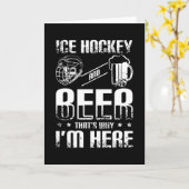 Eishockey und Bier Karte (Gelbe Blume)