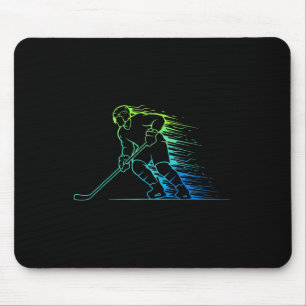 Eishockey- und Hockey-Grafik Männer und Jungen, Te Mousepad