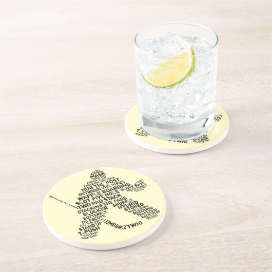 Eishockey-Untersetzer Sandstein Untersetzer (Seite)