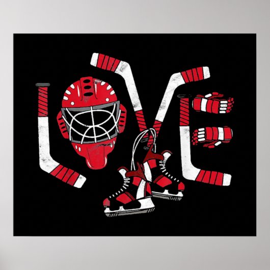Eishockey-Valentinstag Poster (Vorne)