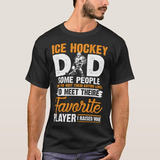 Eishockey-Vater, den ich anhob, mein Lieblingsspie T-Shirt (Vorderseite)
