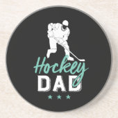 Eishockey Vater Proud Vater des Sportspielers Sohn Getränkeuntersetzer (Vorne)
