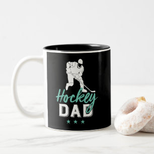 Eishockey Vater Proud Vater des Sportspielers Son Zweifarbige Tasse