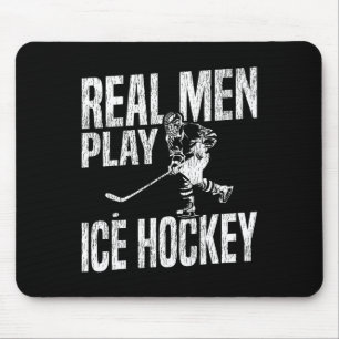 Eishockey Vintage Echte Männer spielen Eishockey Mousepad